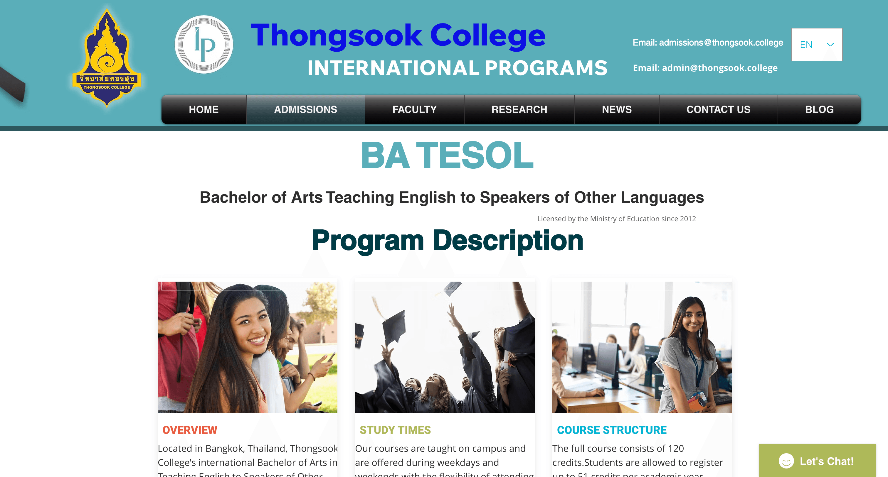 Thongsook College BA TESOL Program: Complete Guide